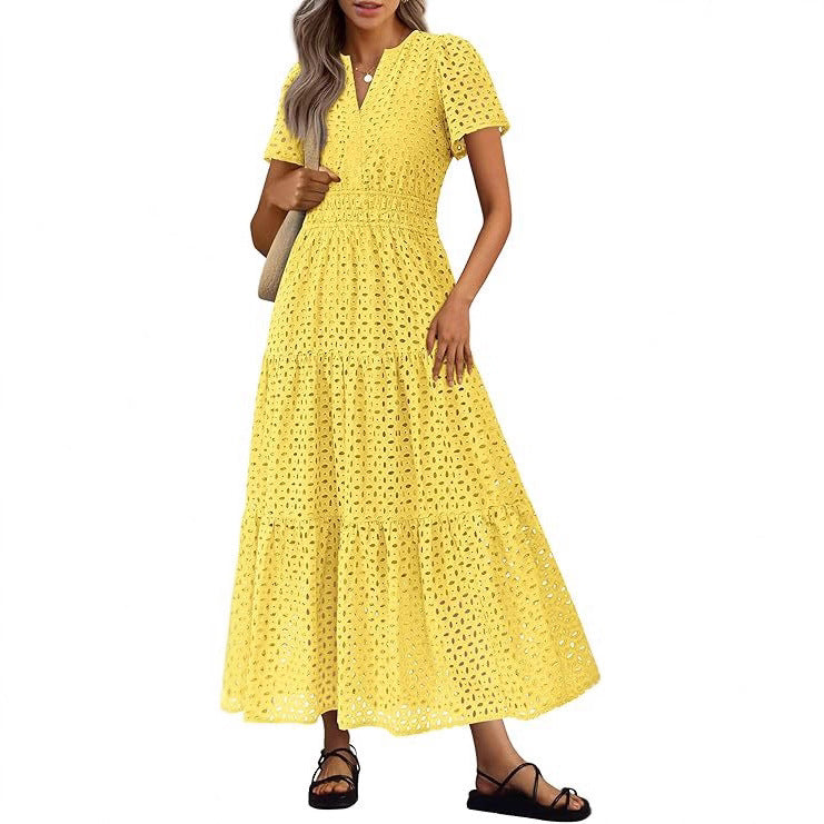 Women's Long Flowing Beach Vacation Dress