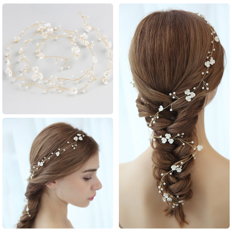 Handmade Pearl Braid With High-end Wedding Accessories