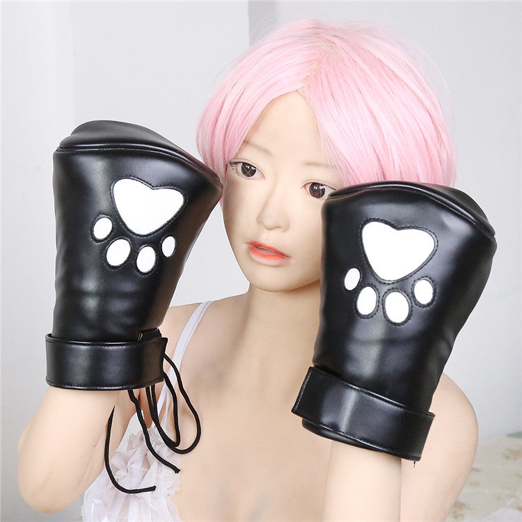 Sponge Filled Bright Leather PU Handcuffs