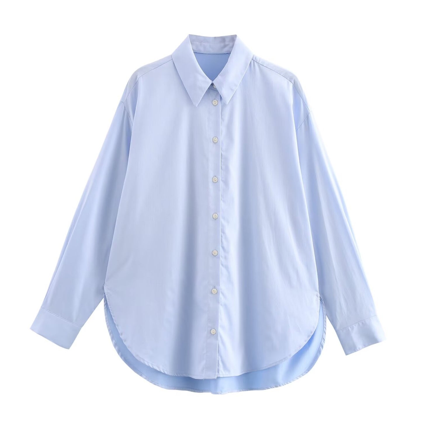 Lapel Single-breasted Simple Loose Shirt