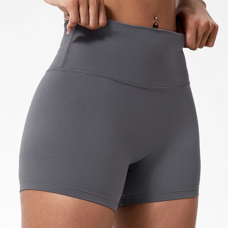 Nude Feel Double-sided Brushed Yoga High Waist Hip Lift Shorts