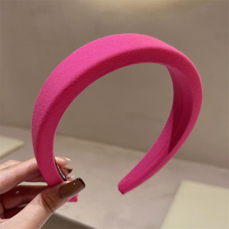 Classic Style Rose Red Sponge High Skull Top Headband