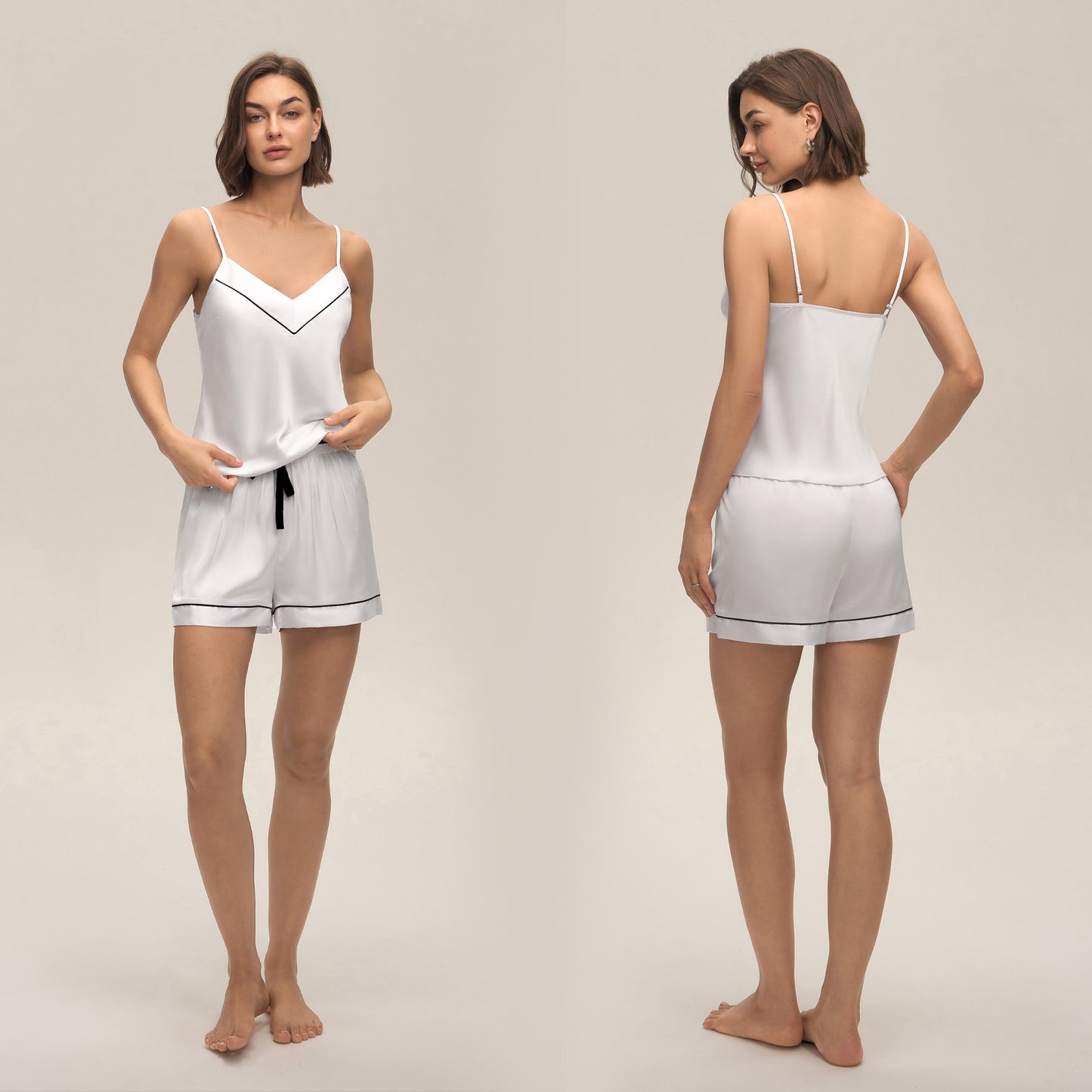 Suspender Shorts Set Two Piece Pajama And Loungewear Set