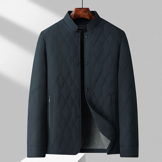 Men's Mulberry Silk Cotton Diamond-patterned Outerwear