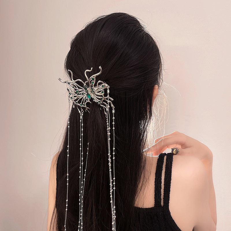 Butterfly Tassel Clip Headgear Women Niche