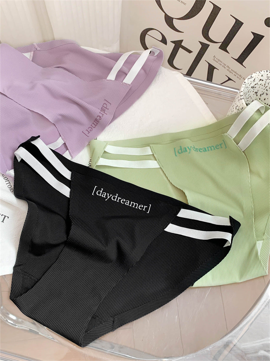 Couple Summer Ice Silk Underwear Japanese High Slit