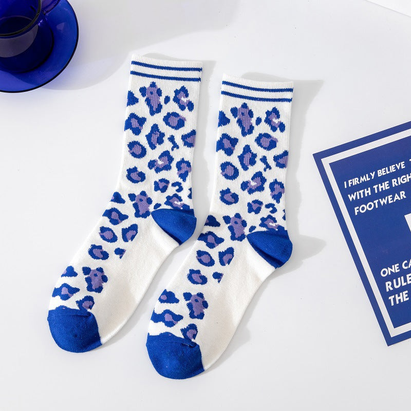 Tube Socks Navy Blue Korean Version Of All-match Japanese Sports