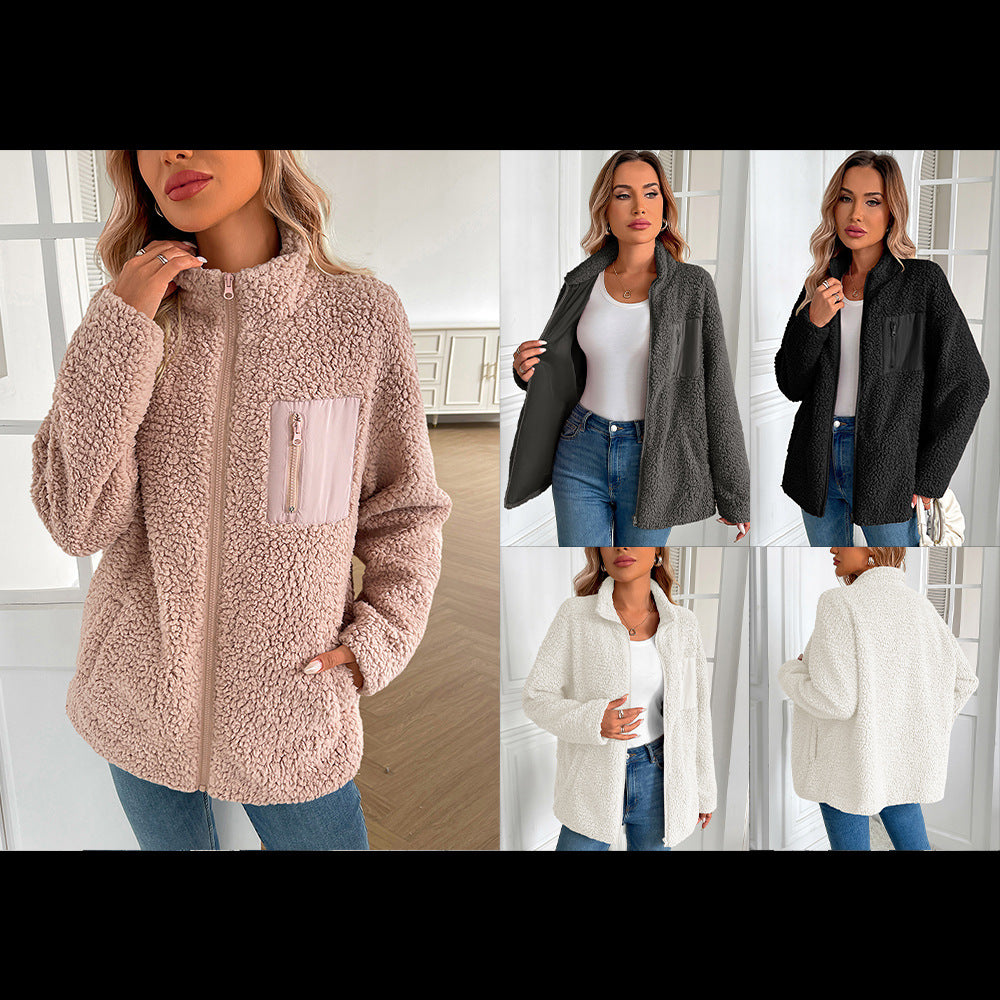 European And American Women's Clothing Autumn And Winter Lamb Wool Berber Fleece Coat