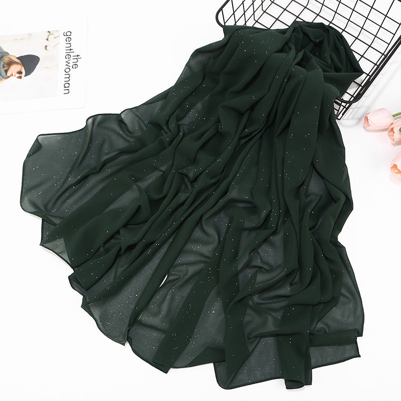 Paljetteret Perle Chiffon Turban