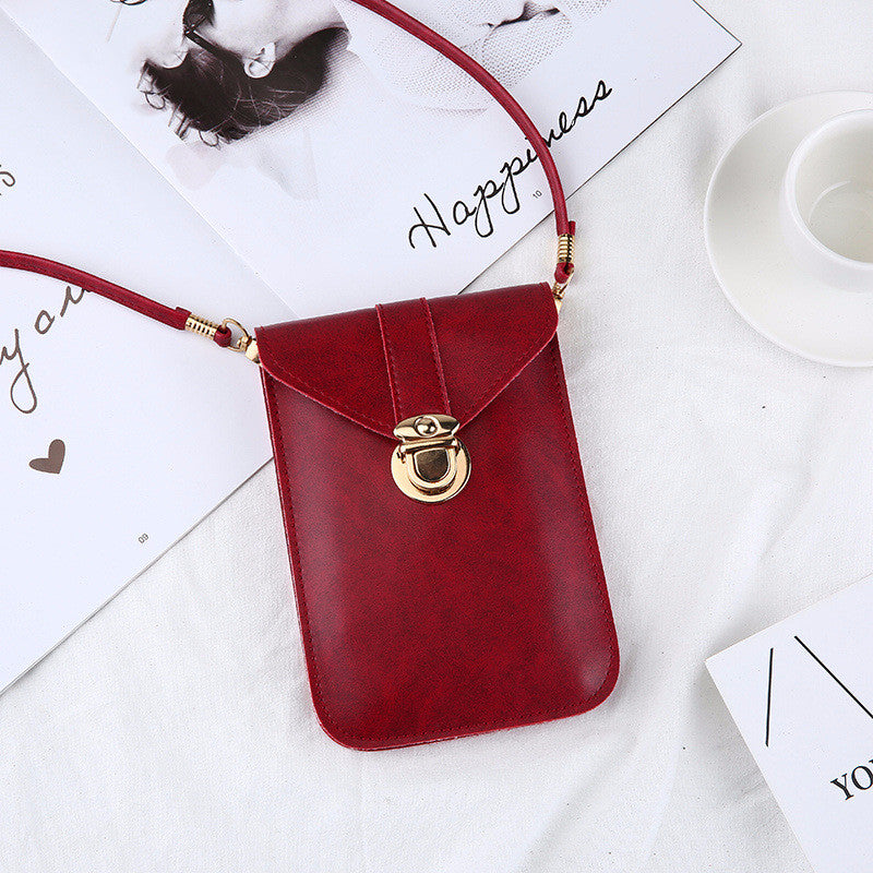 Korean double-layer retro phone bag