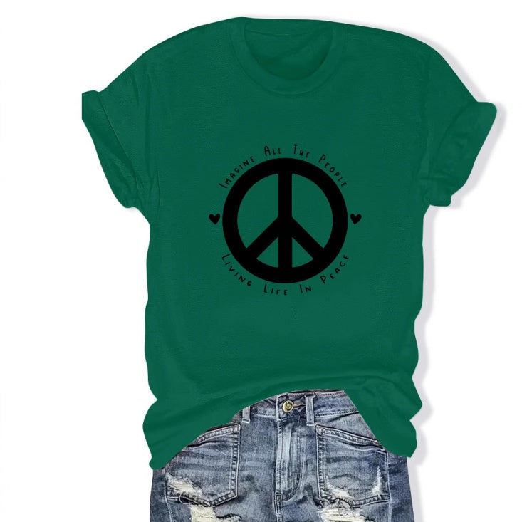 Cross-border Round Neck Fashionable Women's T-shirt