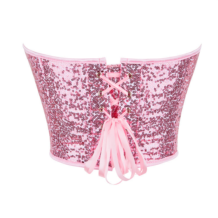 Small Circle Sequined Women's Tube Top Chest Support Waist Trimming And Body Shaping Top
