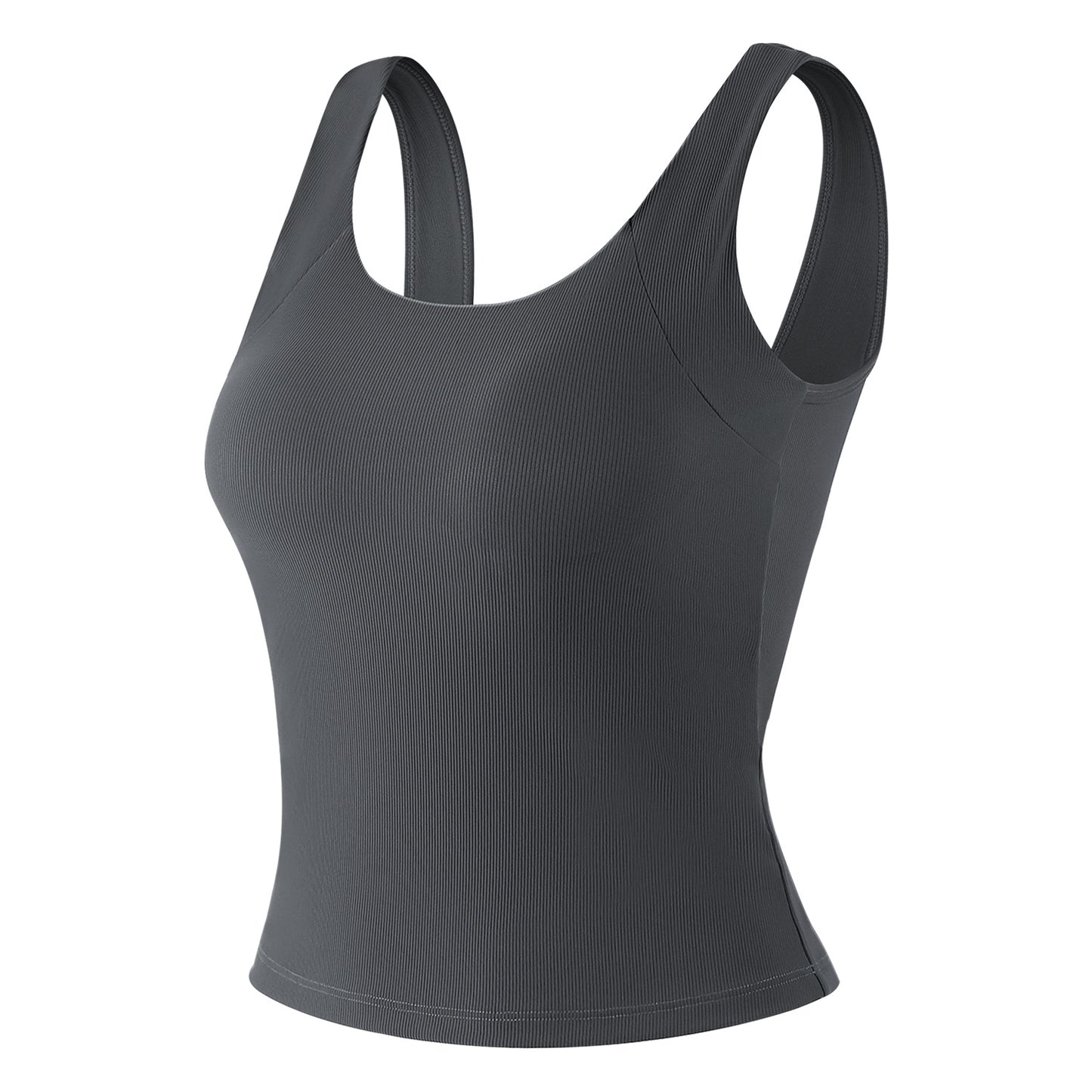 Fixed Cup U-neck High-intensity Thread Sports Vest