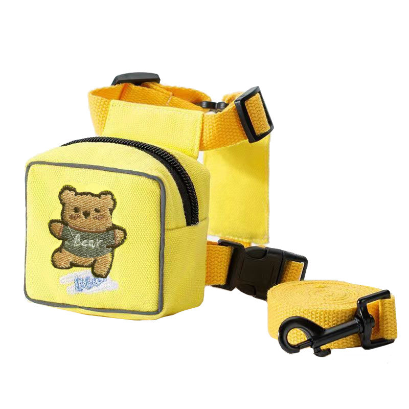 Korean Embroidery Pet Backpack Hand Holding Rope