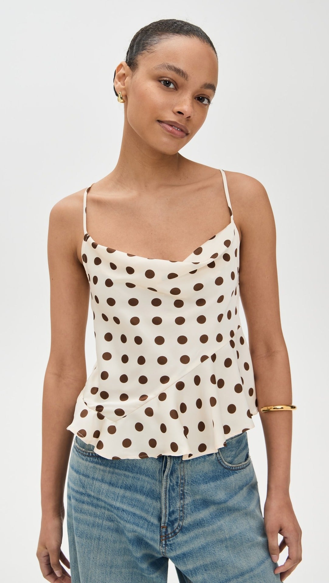Women's Polka Dot Thin Shoulder Camisole