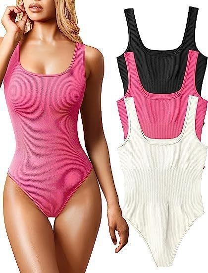 Women's U-neck Sleeveless Vest Tight Jumpsuit