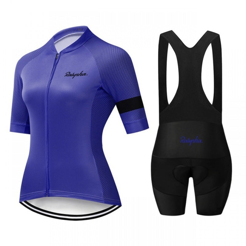Womens Summer Short-Sleeve Cycling Jersey Set, Breathable