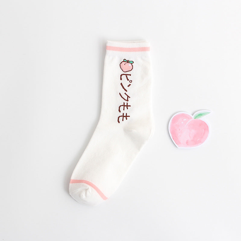 Japanese fruit cotton Women's socks