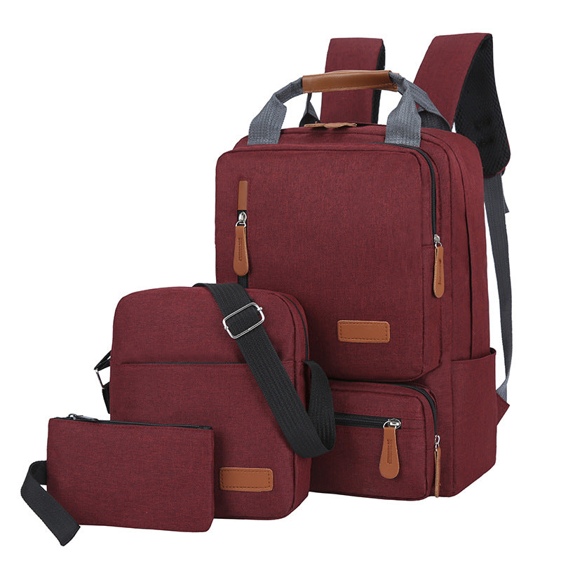 Three-Piece Large-Capacity Business And Leisure Travel Backpack