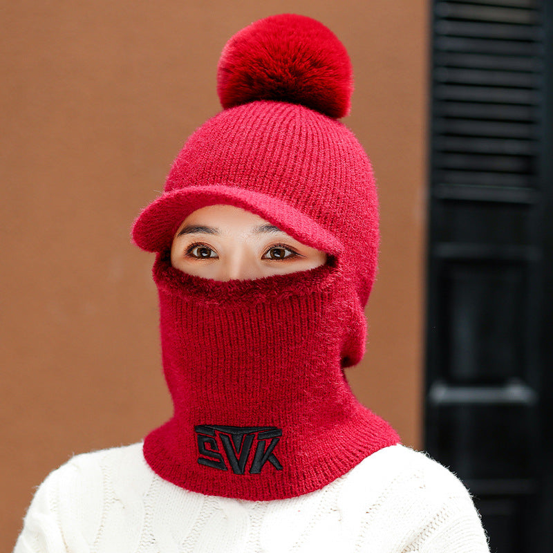 Men's And Women's Winter Warm Mask Cold Hat