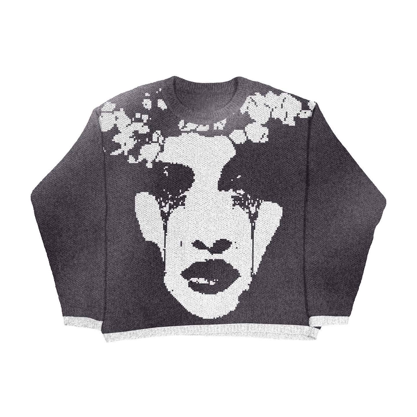 Retro Trendy Jacquard Pullover Sweater Top For Women