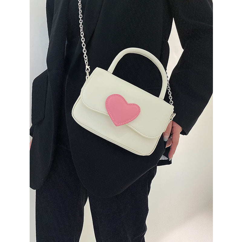 Love Contrast Color Girl Cute Small Square Bag