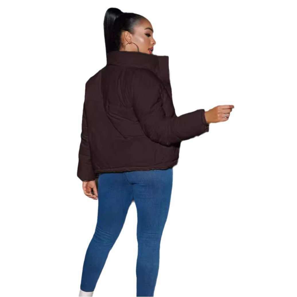 Short Thickened Small Turn-down Collar Coat