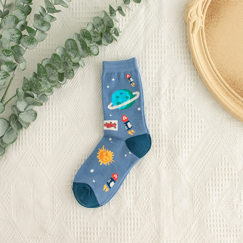 Middle Tube Breathable Casual Cotton Socks