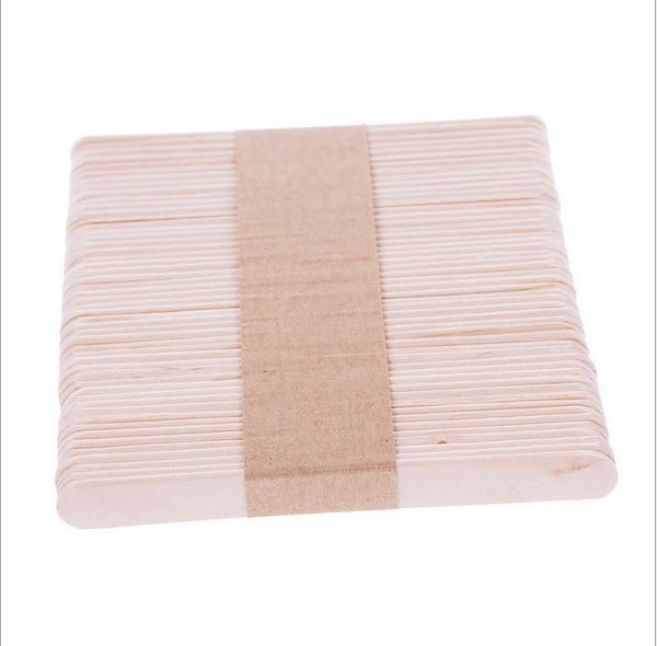 50Pcs Burlywood Ice-lolly Stick Natural Wooden Ice Cream Sticks Kids Hand Craft Making Ice Cream DIY Popsicle Sticks