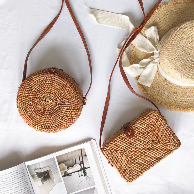 Vintage Versatile Crossbody Woven Casual Straw Bag
