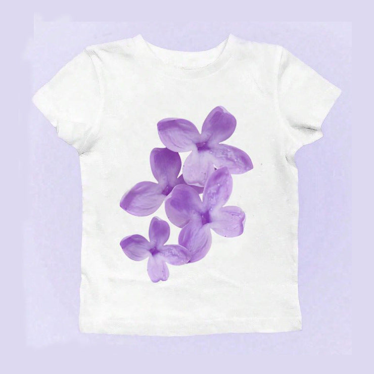 Women's Hot Girl Summer Slim Fit All-match Short Sleeve T-shirt