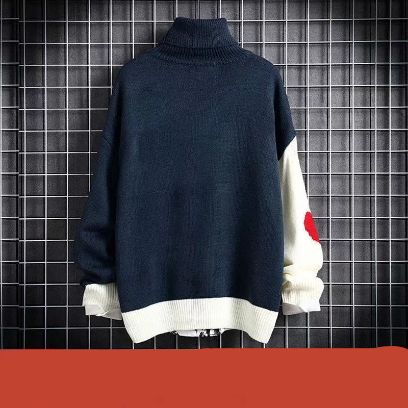 Lazy Japanese Sweater Jacket Thicken Couple Knitwear