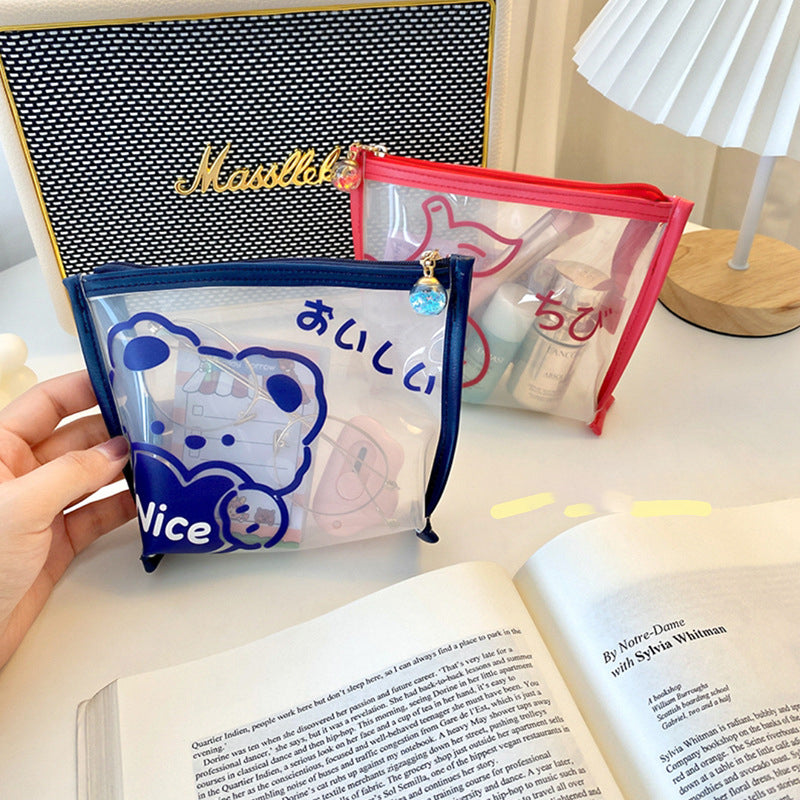 Cartoon Creative Transparent Convenient Cosmetic Bag