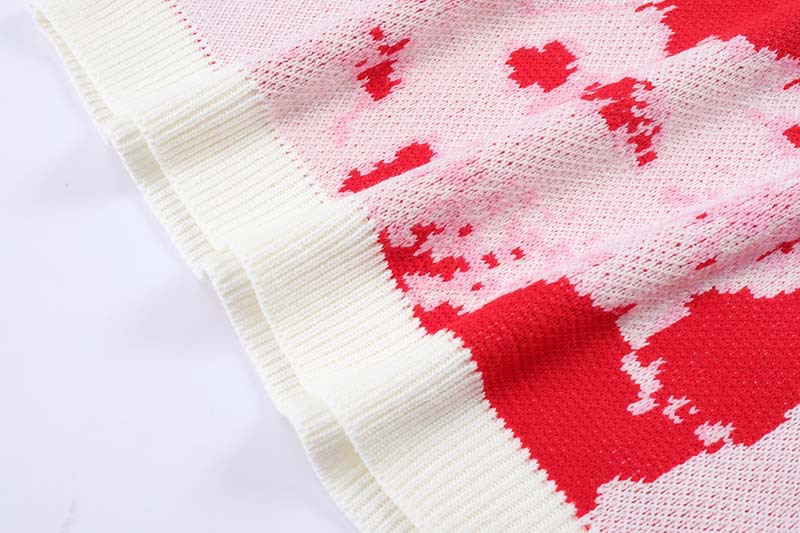 Mændenes High Street Jacquard-striktrøje med heldækkende print og rund hals