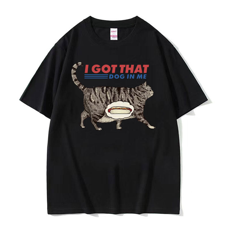 Funny Printed T-shirt Men And Women Fashion Round Neck Loose Short Sleeves
