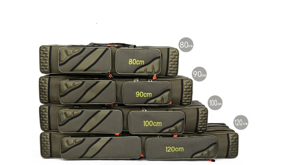 Free shipping Outdoor 3 layer Fishing Bags 80cm 90cm 100cm 120cm Waterproof fishing tackle bag fishing rod bag pole bags