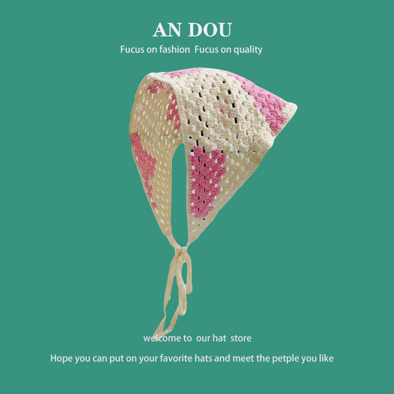 Spring And Autumn Fashion Knitted Crocheted Hollow Triangular Binder Women