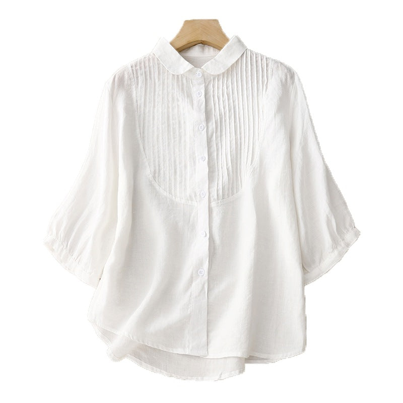 Women's Retro Loose Cotton And Linen Tops