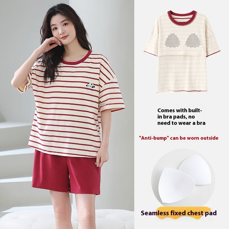 Casual Loose Home Wear Korean Style Sweet Two-piece Suit