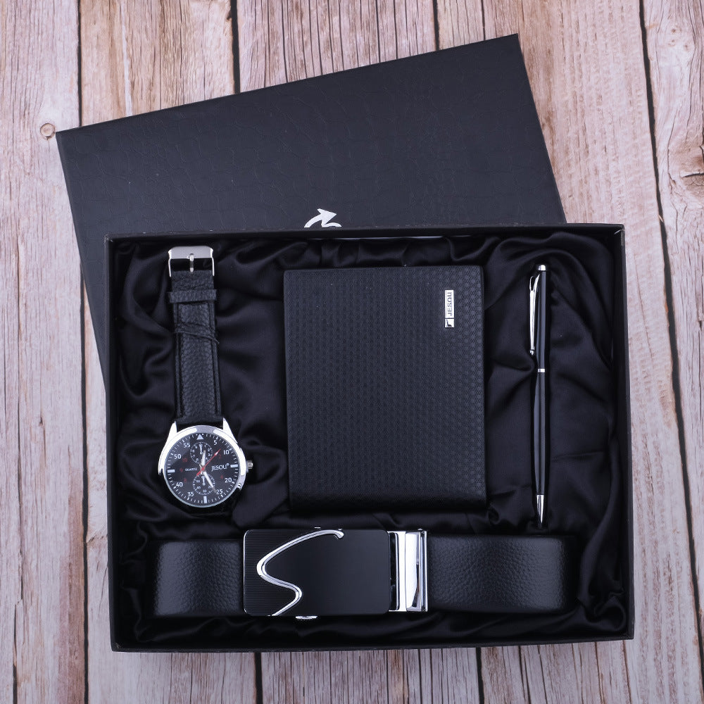 Casual All-matching Yndefuld Quartz Ur Bælte Pung Pen Slips