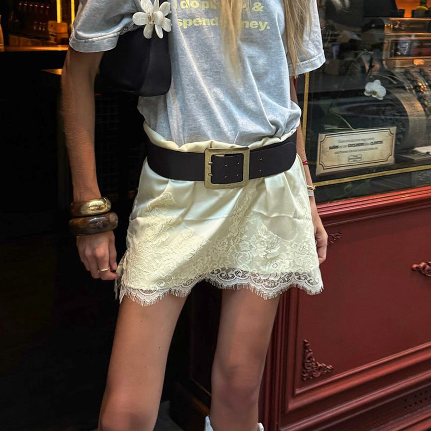 Elegant And Fashionable Satin Skirt