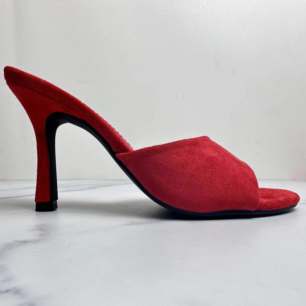 French Style Metal Leathern Stiletto Heel Women's Sandals