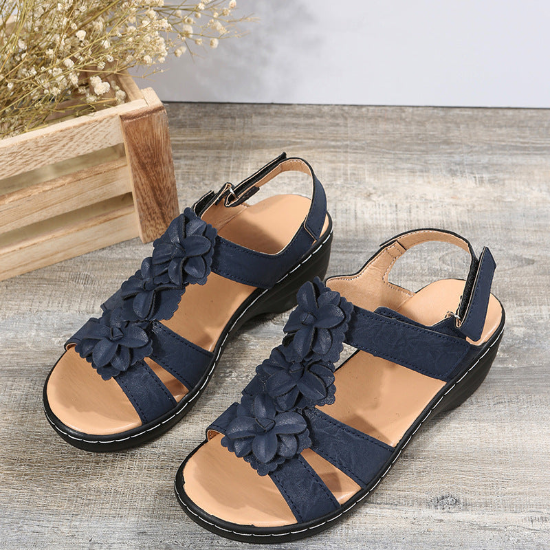 Fish Toe Sandals With Hollow Wedges