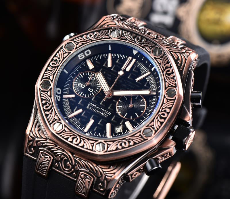 Business non-mechanical five-needle watch