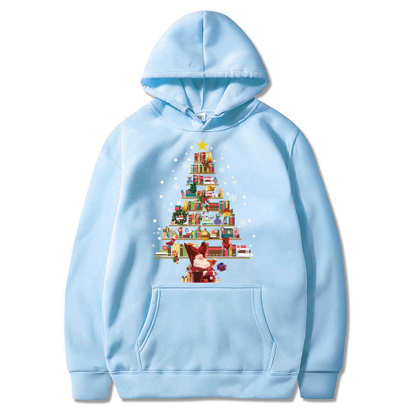 Langærmet sweatshirt med tryk og hætte til mænd og kvinder