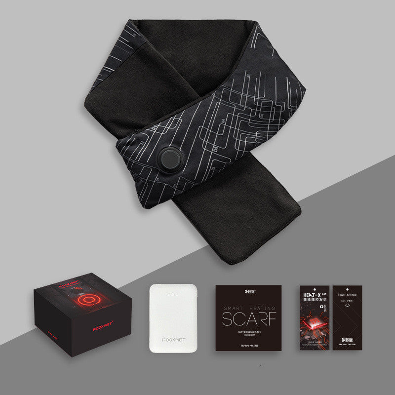 Smart temperature control heating scarf for cold