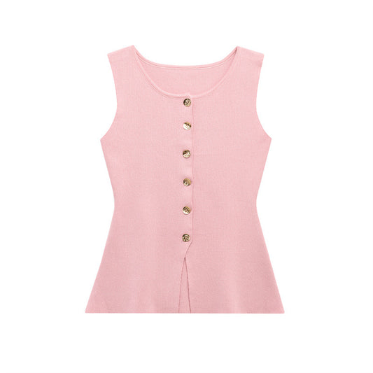 European And American Style Simple Knitting Vest