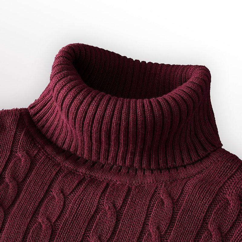 Men's Fleece-lined Thick Casual Sweater