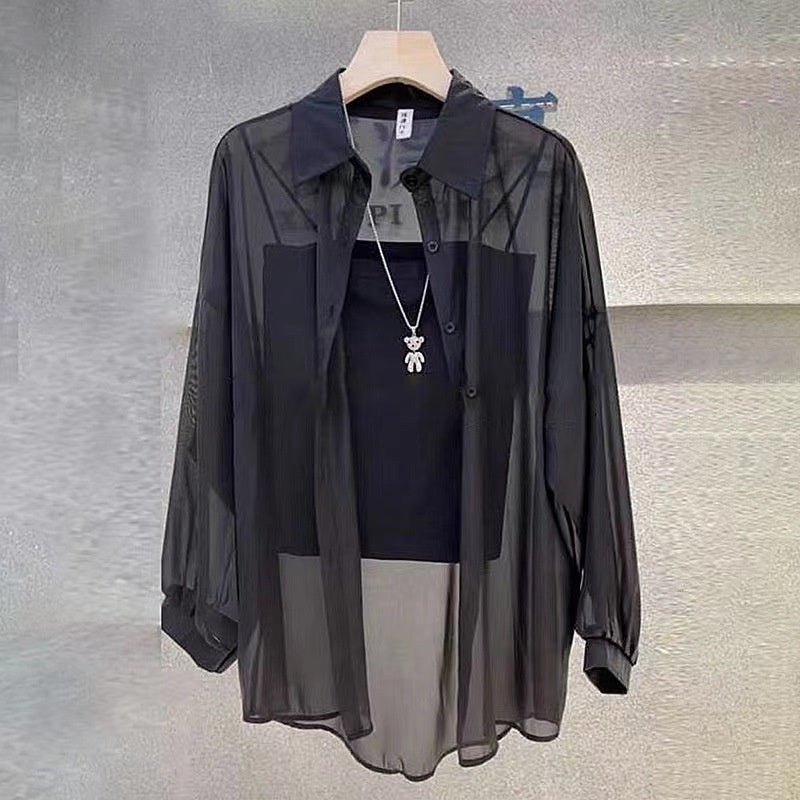Loose All-match Fashionable Mid-length Shirt Thin Sun Protection Clothing For Women