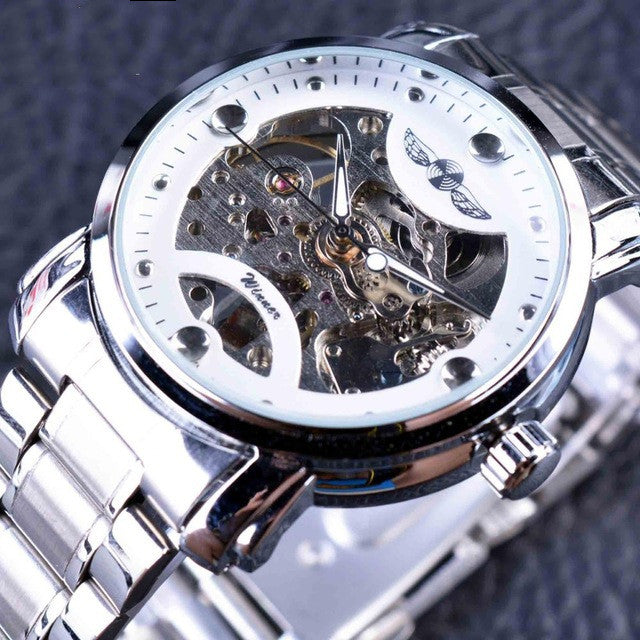 Casual temperament skeleton automatic mechanical watch